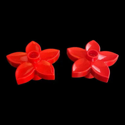 lot of 2 Duplo red flower parts- combined shipping (MISC52)