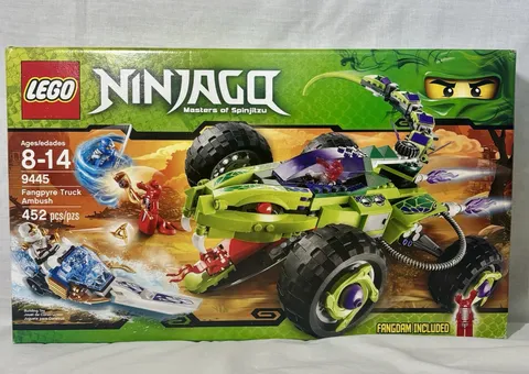 LEGO NINJAGO: Fangpyre Truck Ambush (9445) RETIRED,COMPLETE w/ Box & Minifigures