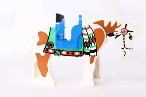 LEGO White  Horse Minifigure Western Indian Native Vintage