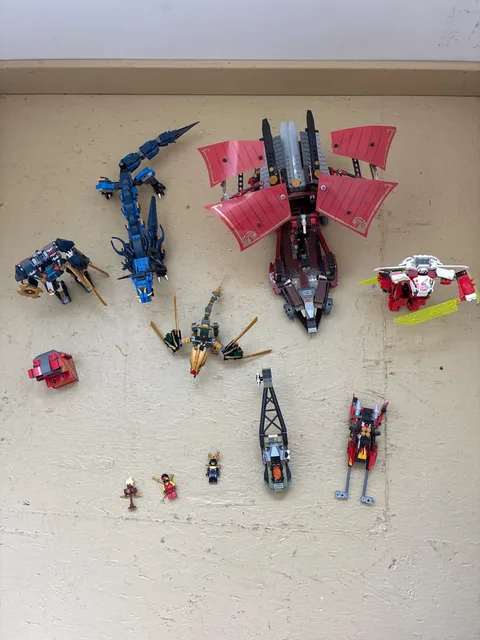 Lego Ninjago Lot Includes Kai’s 70500 Fire Mech, Destiny’s Bounty,  + More