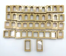 LEGO Bulk lot 42 tan Windows frames city town building Castle Harry Potter