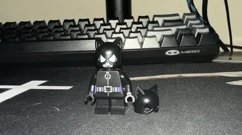 Lego Minifigure Catwoman Figure w/ Extra Cat Head Piece Plastic
