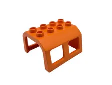 Lego Duplo Orange Train Locomotive Cabin Roof 4x4x2 Part 13530 Windows