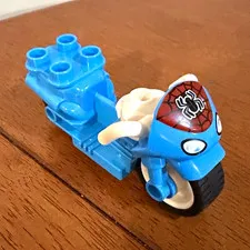 Lego Duplo Marvel Spider-Man Motorcycle Vehicle Blue/White