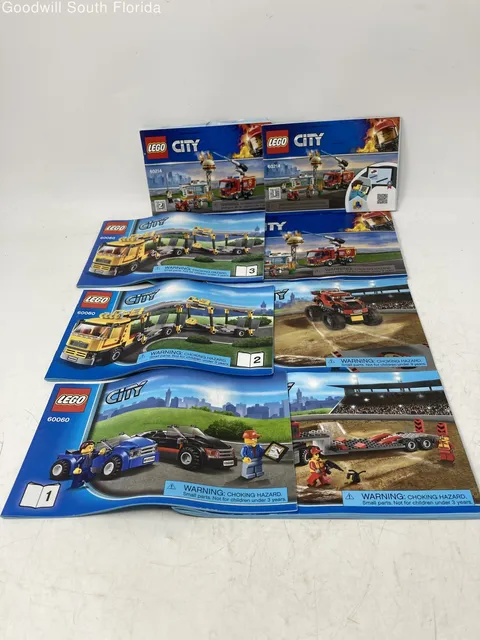 Lego City 8 Pcs 60060 60214 Instruction Booklets Manuals Mixed Lot