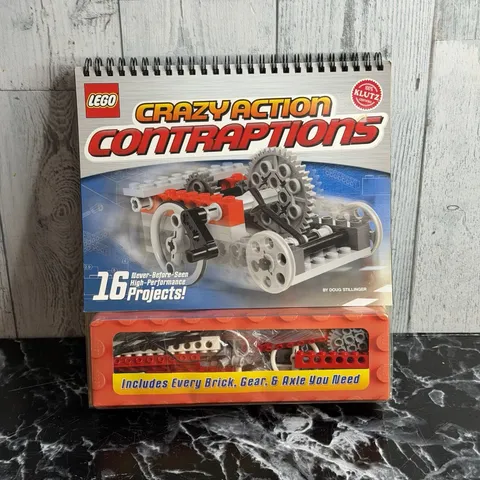 LEGO Crazy Action Contraptions Klutz Book 16 High Performance Projects Gift New