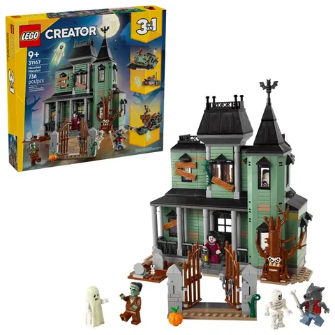 LEGO Creator 3 in 1 Haunted Mansion Building Toy for Kids - Multicolor