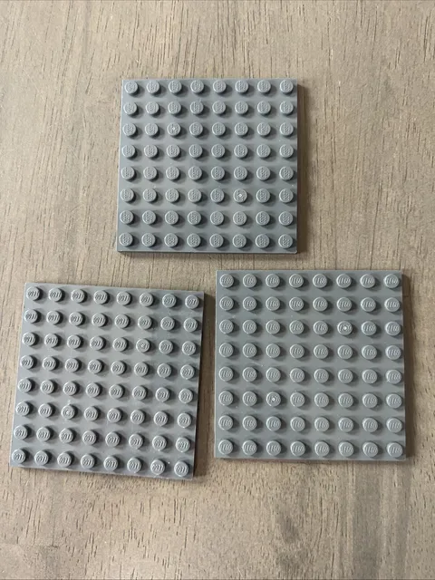 LEGO 41539 Dark Bluish Gray Baseplate 8x8 - 3 Pieces