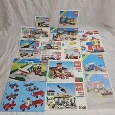Vintage Lot Of 15 Legoland Lego Town City Instruction Manuals 6392 588 6383 6364