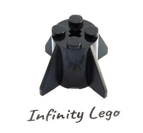 LEGO Black Brick 2 x 2 x 2 Round with Fins Space Rocket (4591) x1