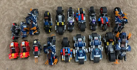 LEGO Motorcycle Lot - Marvel Batman  - Mixed Bike Lot of 19 harley avengers