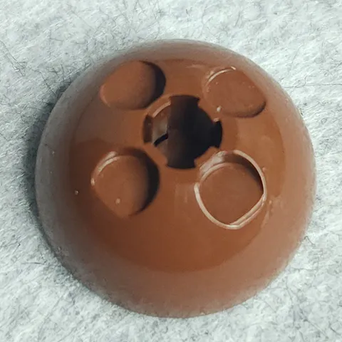 LEGO 44359 Cylinder Hemisphere 3x3 Ball Turret Reddish Brown x1 Vintage Genuine