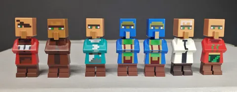 Lego Minecraft Lot 7 Figures: Librarian & Blacksmith Villager- Wandering Traders