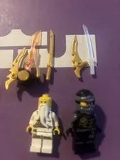 Mixed Lego Ninjago Lot Ninja Sensei Figures Weapons 2000s