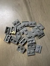 LEGO 32028 Dark Bluish Gray Plate Modified 1 x 2 with Door Rail 21 Pieces