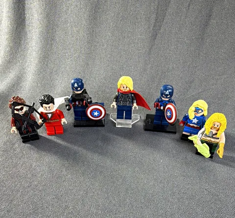 LEGO Marvel Minifigure Lot Captain America Thor Black Widow Figures