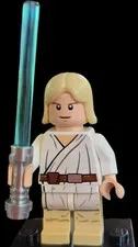 LEGO Luke Skywalker - Light Nougat, Long Hair, White Tunic, Tan Leg - E01