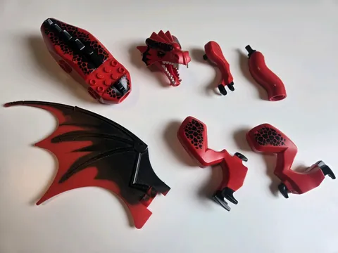 LEGO Red Dragon Pieces from set 70403