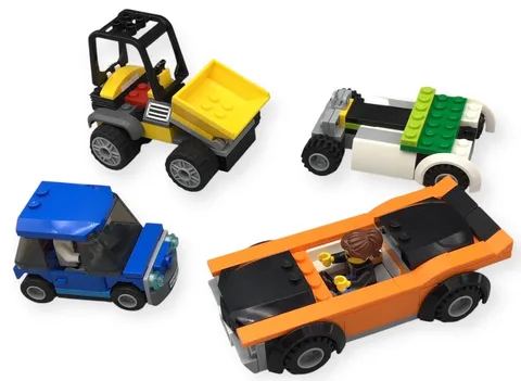 Lego Vehicle Lot Of 4 Sets *incomplete* Parts Only