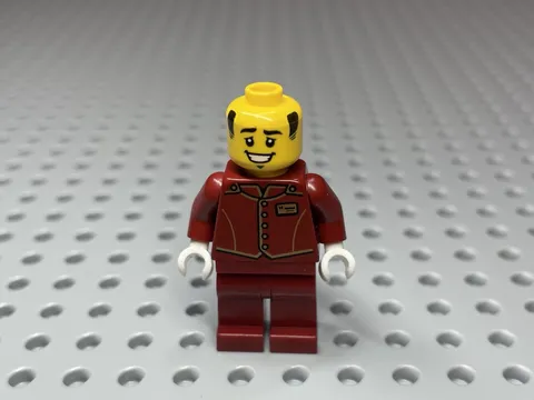 LEGO Minifigure Tippy Dorman Dark Red Uniform (No Hat/Epaulettes) No: cty1505