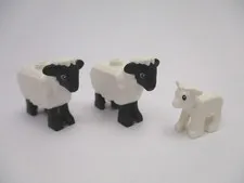 LEGO City Farm Animals Lot 2 White Sheep & 1 Lamb NEW Genuine LEGO