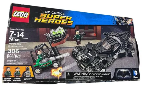 LEGO Kryptonite Interception 76045 DC Super Heroes 306pc Batman Comic Book