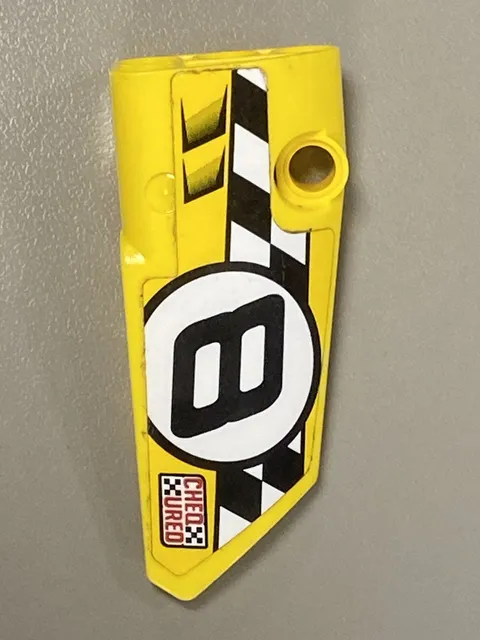LEGO Yellow Technic Panel Fairing # 3 CHEQ URED 8 Sticker 64683pb063 Set 42058