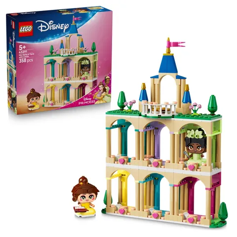 LEGO Disney Princess Mini Belle & Tiana with Castle Toy - incl. 2 Mini Doll Figu
