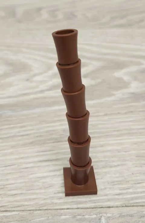 Lego Old Brown 2563 Plant Palm Tree Base & (x5) 2536 Palm Tree Trunk Piece Lot