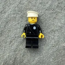 Lego Town Police Officer Cop Minifigure Zipper Jacket Vintage Mini Figure