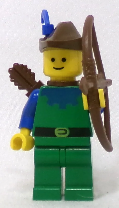 LEGO Castle 6066 cas134a Blue Forestman Brown Hat 1987 Minifigure