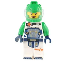 LEGO Minifigure City Space Astronaut Female White Green Suit Helmet cty1759