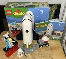 Retired LEGO Duplo 10944 Space Shuttle Mission Set 100% Complete w/box & manual