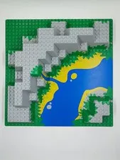 LEGO Baseplate 32X32 Raised Canyon River - VINTAGE Bl#6024px2 Sets6278,6281