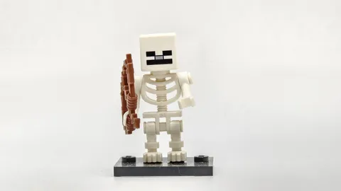 LEGO minifigure Minecraft Skeleton min011 w bow/arrow bones