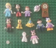 Lego Duplo - Lot Of (12) Disney Figure Pieces Daisy Prince Elsa Olaf Pluto  *
