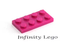 10 LEGO Magenta Plate 2 x 4 (3020) - (10 Pieces)