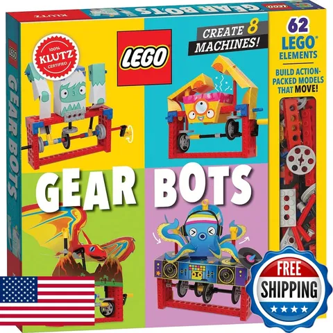Klutz Lego Gear Bots STEM Activity Kit Ages 8-12