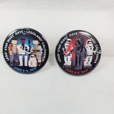 LEGO LEGOLAND STAR WARS DAYS June 3-4, 2017 button pin Set Of 2