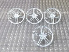 LEGO Wheel Cover 5-Spoke 35mm Pearl Light Gray for 54087 56145 44292 Set of 4 Pi