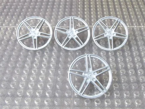 LEGO Wheel Cover 5-Spoke 35mm Pearl Light Gray for 54087 56145 44292 Set of 4 Pi