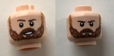 LEGO Light Nougat Minifigure, Head Dual Sided Reddish Brown Eyebrows, Reddish Br