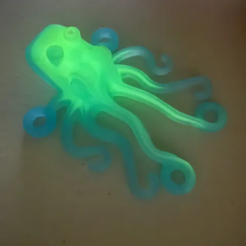 LEGO Glow in the Dark Opaque Blue Octopus 6086pb01 Set 8636 -Excellent Condition