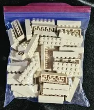 LEGO White 2x6 Bricks Bulk Lot 60+ Pcs 0.5 lb Part 2456 44237 2 x 6 MOC Castle