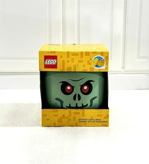 LEGO HALLOWEEN SPECIAL EDITION LARGE ZOMBIE STORAGE HEAD CONTAINER SKELETON NEW
