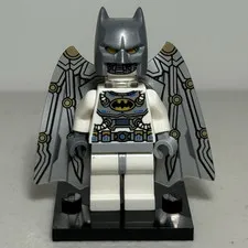 LEGO Batman Minifigure Silver Suit w/ Wings Silver Helmet Printed Cape