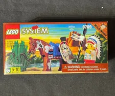 VTG LEGO System 6709 Wild West Tribal Chief with Box - 1997 - New Sealed