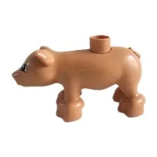 LEGO DUPLO Farm Animal Brown Baby Pig  Piglet Replacement  Authentic Toy