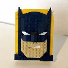 LEGO Brick-Built Display Batman Mosaic Wall Art Plaque Blue Yellow Tan White