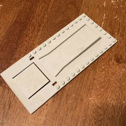 Vintage 1960s LEGO 820 Light Gray Garage Floor Plate 8x18